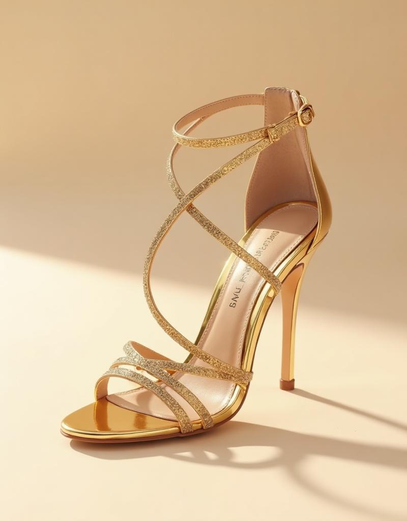 Sandalia Strappy Dorada